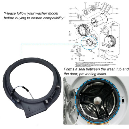 Deurafdichtingsring voor  DC64-01810A Trommelwasmachine