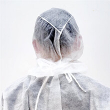 100pcs Food Service Hood Disposable Beard Hair Full Face Hood Caps Non-Woven Food Service Cooking Covers