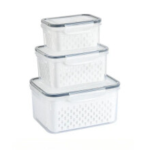 Boîte de Rangement pour Réfrigérateur, Organisateur de Frigo, Panier D'Égouttage pour Fruits et Légumes, Récipient de Rangement, Organisateur de