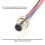New for M12 5Pin A Code Male Cable Bulkhead Front Panel Mount IP67 Pre-Assembly Pigtail Wireable Cable Socket Receptacle 2