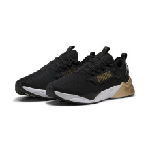 Puma Unisex-Volwassenen Retaliate 3 Zwart-Wit-Goud Hardloopschoen 9Uk (37947830)