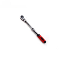 72-Tands Koolstofstalen Terugtrekbare Ratelmoersleutel Automatische Snelle Ontgrendeling Steeksleutel Multifunctioneel Handgereedschap 1/4"