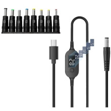 USB C PD to 5V 9V 12V 15V 20V 28V Adjustable Voltage Power Boost Cable 140W Universal Adapter Cord for Laptop