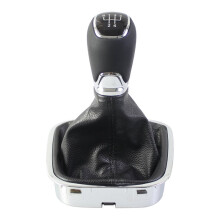 For 6C 2015-2018 Car 5 Speed Manual Gear Lever Stick Shift Knob with Gaiter Boot Car Accessories