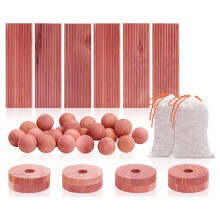 Flavor Enhancement for Clothes Storage, Cedar Wood Chips and Balls for Closets and Drawers, Home Scented Sachets, 1Kit