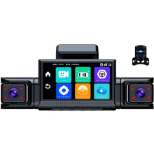 4-Lens System (Including Rear, Left, and Right Cameras) 2K Dash Cam with Intelligent Driver Assistance.