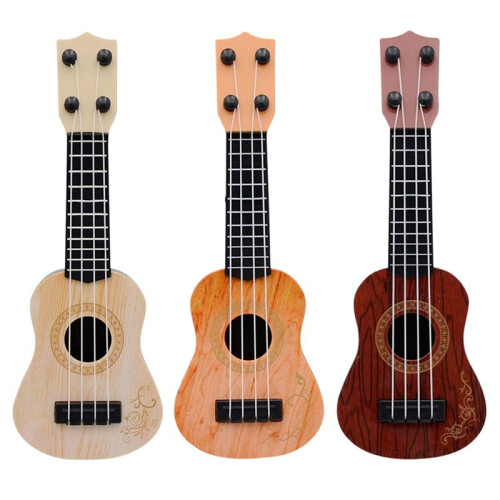 Kaffe för Barn Klassisk Ukulele Gitarrleksak Tidig Utbildning Liten GitarrfesttillbehöR Justerbar 1