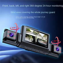 4-Lens System (Including Rear, Left, and Right Cameras) 2K Dash Cam with Intelligent Driver Assistance.
