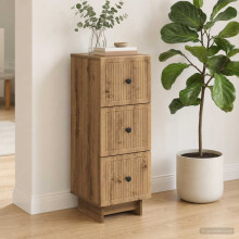 vidaXL Drawer Cabinet Artisan Oak 33 x 34.5 x 90 cm Engineered Wood