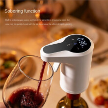 Dispensador de Vino y Whisky 5 en 1, Decantador de Licor, Regalo Ideal para Vacaciones y Cumpleaños, Recargable por USB-C en Rojo