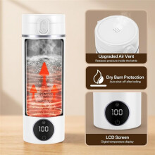 Draagbare Reis Elektrische Theeketel, 6 Vooraf Ingestelde Temperatuur Plug-in Warmhouden, 15 OZ Kleine Hete Waterboiler, voor Hotel, RV Reis VS