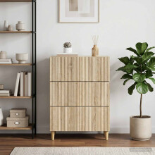 vidaXL Drawer Cabinet Sonoma Oak 66 x 34.5 x 90 cm Engineered Wood