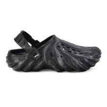 Yoho Eclipse Clogs für Männer | Weicher Eva-Fußbett | Leicht | Wasserdicht, Marmor Muster, Stilvoll & Bequem | Klassisches Schwarz - UK 7