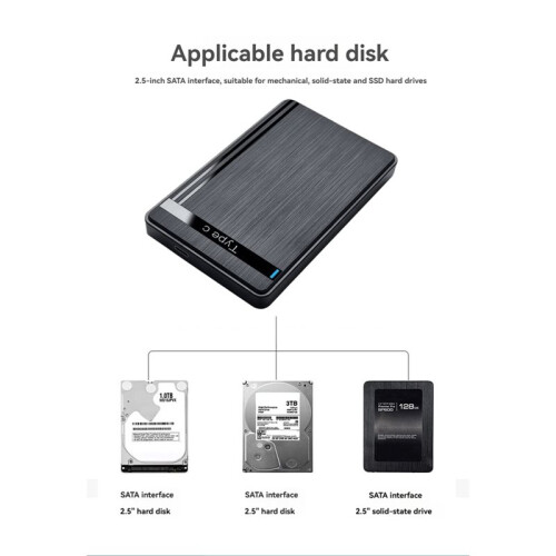 Gabinete HDD USB 3.1 2.5 Polegadas  para USB3.1 HDD SSD Case Externo para PC 2
