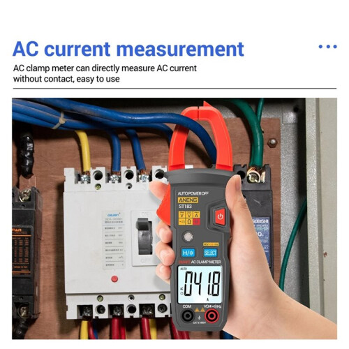 ANENG ST183 Digital Clamp Meter AC Current 6000 Counts True RMS Multimeter /AC Voltage Tester Hz Capacitance 2