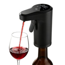 5 in 1 Wine Aerator Whiskey Dispenser,Liquor Decanter, Ideal Gift for Holidays & Birthdays USB-C Rechargeable Black