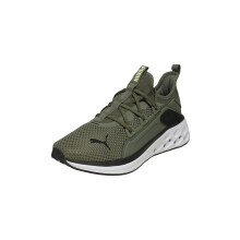 Puma | Softride Frequence Straßenlaufschuhe | Loden Grün-Feather Grau-Schwarz-Apfel Spritz | 6Uk