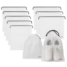 Sacs à Chaussures de Voyage Lifelong, Sacs à Cordons, Protection, Clairs, 10 Pièces