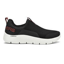 Skechers Mujeres Go Walk Flex Zapatillas Slip On Negro Naranja