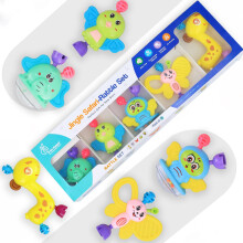 R For Rabbit Jingle Safari Ensemble de 5 Hochets Légers pour Enfants de 0 à 24 Mois
