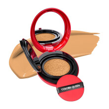 Colors Queen Rote Cushion Foundation | Ultra-Leichte Formel | Satin Glow Finish | 72 Stunden Haltbarkeit