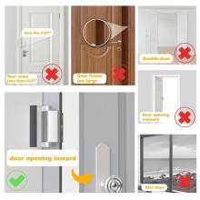 2-Pack Deurversterkingsslot, Aluminiumlegering U-Deurversterkingsslot 3-Inch Beveiligingsdeurslot Home Proof Deurstopper