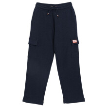 Jongens Regular Fit Textuur Mid Rise Trackpant Blauw