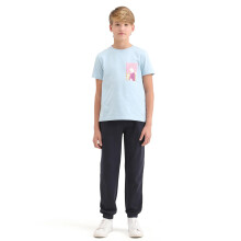 Rare Ones Kids Raven-B Navy Katoenmix Trekbroek met Touwsluiting, Marineblauw, 11-12J