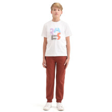 Rare Ones Kids Sym-B Rust Katoenmix Effen Jogger Fit Trainingsbroek, Rust, 13-14J