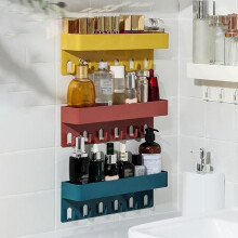 Der Urban Style Mehrzweck Kunststoff Wandregal - Küchen-, Badezimmer- und Haushaltsorganizer für Toilettenartikel