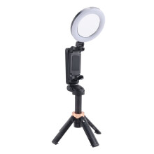 Upgraded Design Tripod Portable Telescopic Multifunctional 360Degree Rotation Phone Selfie Stick Black A