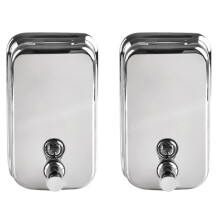 2X Wall Mount Shower Pump Hand Soap Refill Foaming Soap Dispenser Soap Dispenser Wall Mounted Stainless Steel A