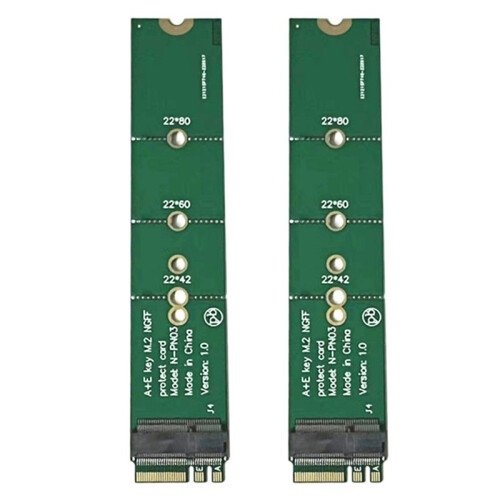 2X WiFi Wireless Card Extension Adapter Protection Card for A+E Key E-Key M.2 NGFF Multi-Functional Network Card