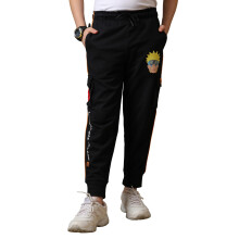 Kidsville Pantalones Tipo Cargo Naruto Niños Ajuste Regular Algodón Negro