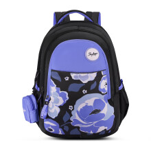 Skybags Floral 02 37 Liter Rucksack mit floralem Muster für Kinder, verstellbare Träger - Mädchen (Bl