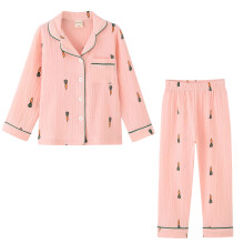 Mädchen Schlafanzug Set, Jungen Langarm Schlafanzug 2-teilig für Kinder Baumwolle (3T-7T), Hellrosa Karotte, 4T