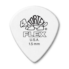 Jim Dunlop Tortex Flex Jazz Iii 1.5Mm White Guitar Picks (468R1.50)
