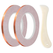 6 mm Kopparfolietejp med Baksida för MåLat Glas (2 Rullar)