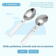 Folding Small Spoon Folding Tablespoon Portable Tableware Outdoor Camping Tableware Stainless Steel Portable Tableware
