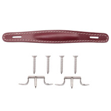 Pure Vintage Amplifier Handle - Brown, Stitched Leather