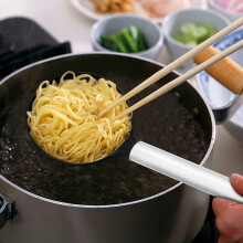 Silicone Slotted Spoon, BPA-Rree & Heat Resistant  to 480F, Stainless Steel Handle Seamless Nonstick Kitchen Skimmer