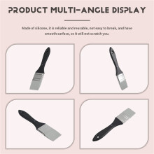 Silicone Color Shaper Brush Wide Firm Flat Silicone Paint Brush Flexible Acrylic and Water Based Painting Tool, 1.5 Inch