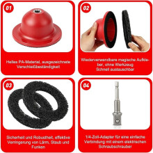 Wheel Hub Grinder Cleaning Tool, 6 Inch Wheel Hub Cleaner Resurfacing Kit with 1/2" Drill Adapter