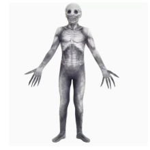 (180) Halloween skeleton printed long sleeve onesie for kids