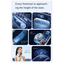 Portable Neck Fan Rechargeable - 3000MAh Capacity Bladeless Hanging Neck Fan Cooling Cooler Fan