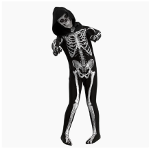 (100) Halloween skeleton printed long sleeve onesie for kids