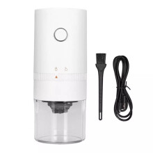 Elektrische Koffiemolen, USB-Oplaadbaar, Keramische Braam, Draagbare Automatische Machine, Wit
