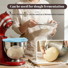 Silicone Mixers Bowl Cover for 4.5-5 Qt Mixer - Prevent Spills & Measure Easily