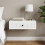 VidaXL vidaXL Wall-Mounted Side Table High Gloss White 59 x 34.5 x 17 cm 1