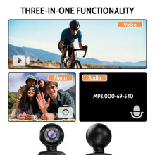 Przenośna Kamera z Kartą TF O Pojemności 128 GB, Kamera Sportowa 1080P WiFi, 1,3-Calowy Cyfrowy Rejestrator Wideo, Kamera BodyCam na Podczerwień